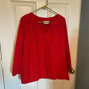 Dot textured light weight blouse